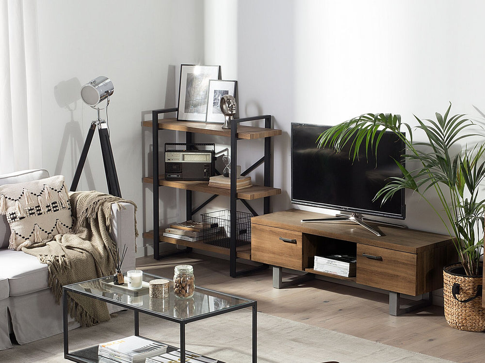 TV Stand TIMBER Dark Brown