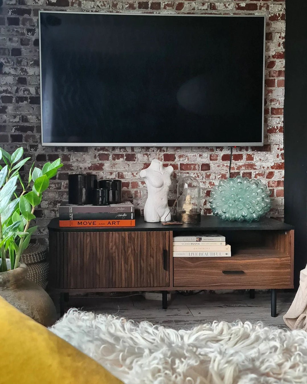 TV Stand Dark Brown Southville
