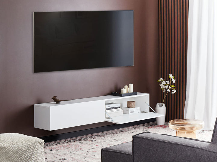 Wall Mounted TV Stand White Antoni