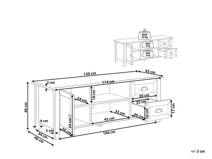 TV Stand White Rymann