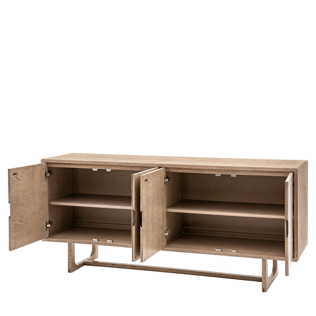 Gallery Direct Craft 4 Door Sideboard Smoked