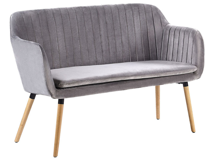 Taby 2 Seater Velvet Kitchen Sofa Grey