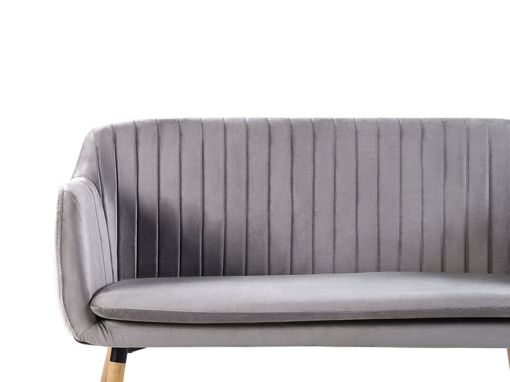 Taby 2 Seater Velvet Kitchen Sofa Grey