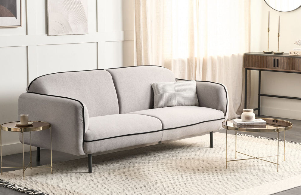 Tonsberg 3 Seater Fabric Sofa Light Grey
