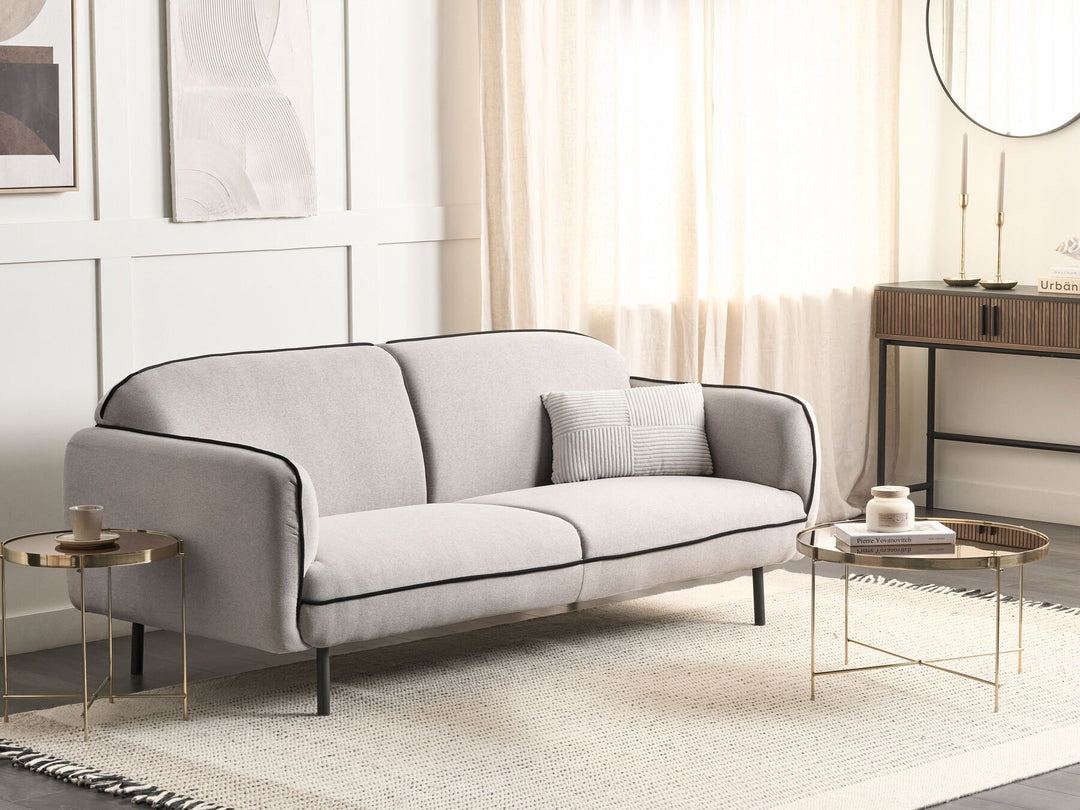 Tonsberg 3 Seater Fabric Sofa Light Grey