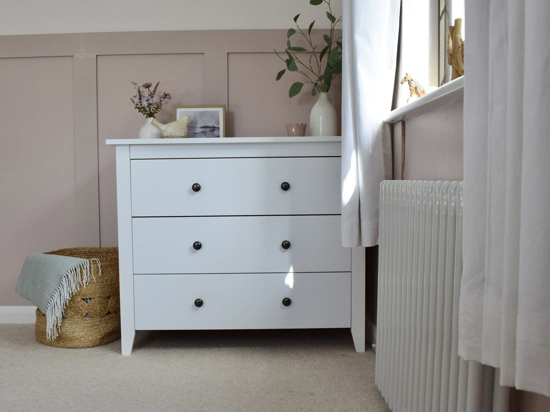 Rebrilliant 3 Drawer Chest White