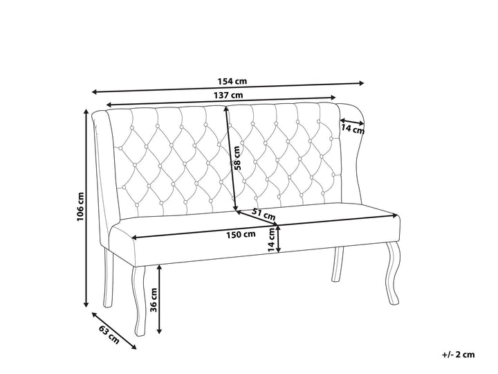 Torsby 2 Seater Fabric Kitchen Sofa Grey