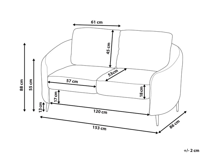 Trosa 2 Seater Fabric Sofa Light Beige