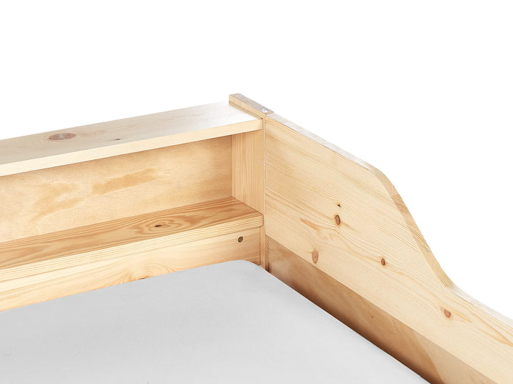 Trundle Bed Pine Wood 90 x 200 cm (EU Single) Light Brown Merlom