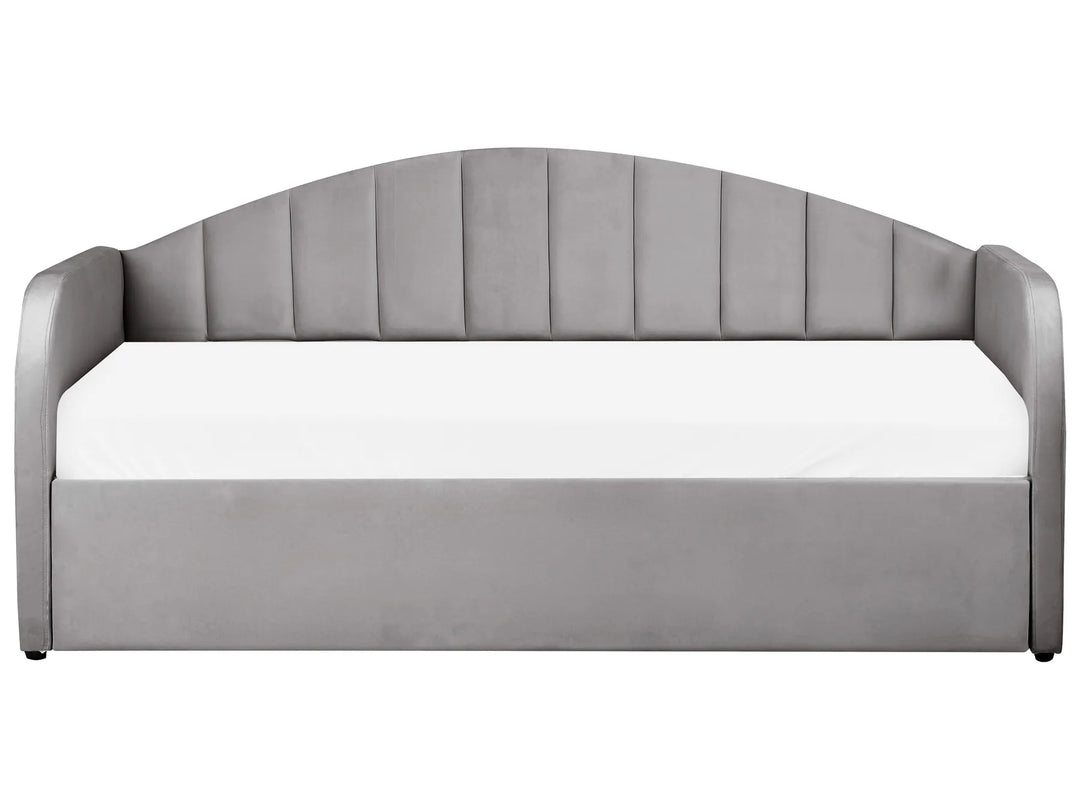 Trundle Bed Velvet  90 x 200 cm (EU Single) Grey Debira