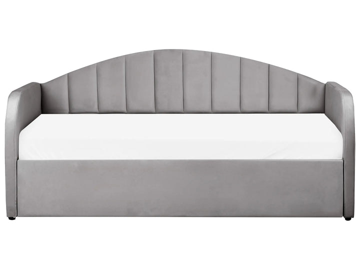 Trundle Bed Velvet  90 x 200 cm (EU Single) Grey Debira