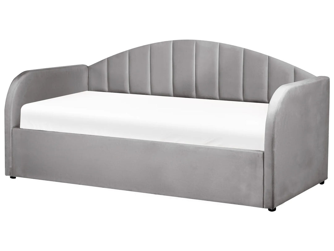 Trundle Bed Velvet  90 x 200 cm (EU Single) Grey Debira