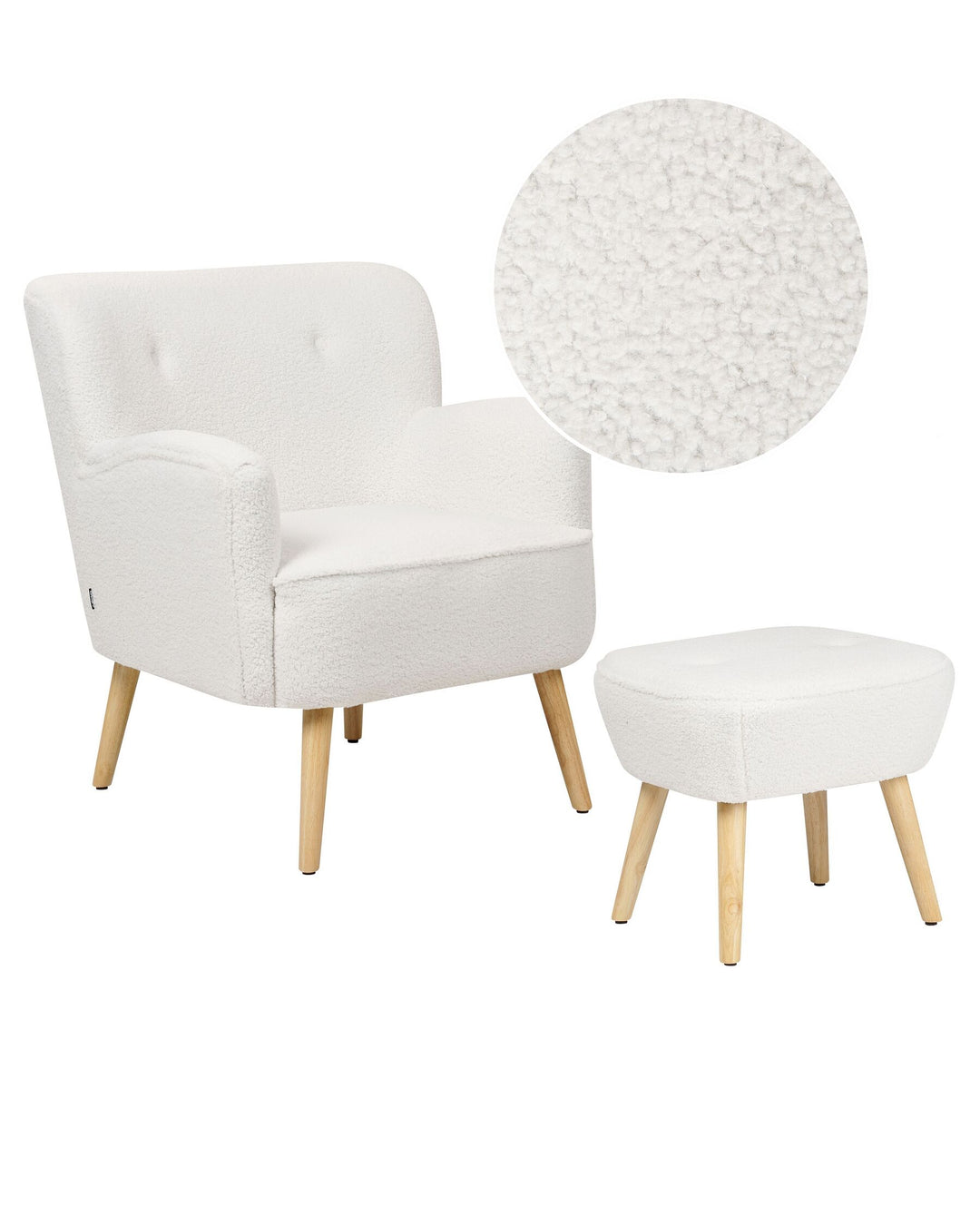 Tumba Armchair Boucle White