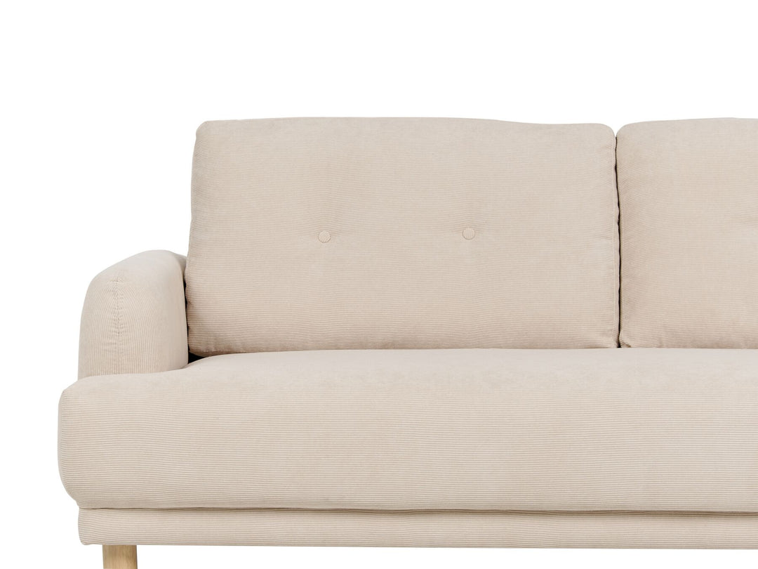 Tuve 2 Seater Corduroy Sofa Beige