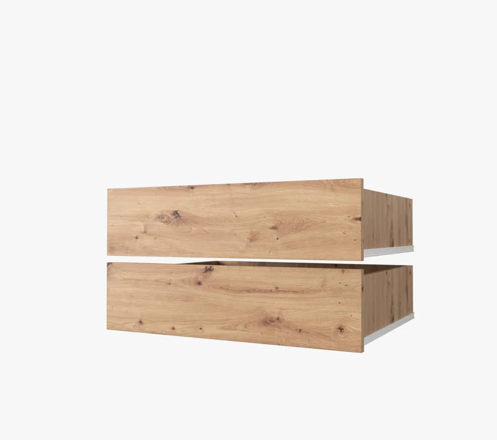Additional Set of 2 Oak Artisan Drawers [120 - 200cm]