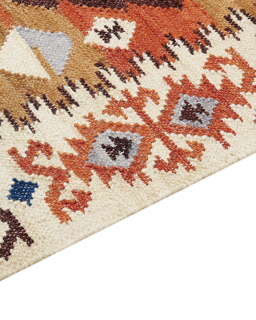 Vosketap Wool Kilim Area Rug 160 x 230 cm Multicolour