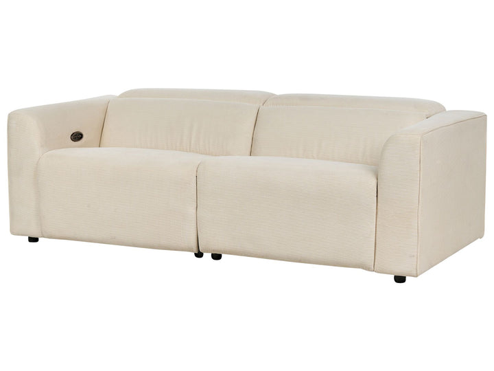 Ulven 2 Seater Corduroy Electric Recliner Sofa with USB Port Beige