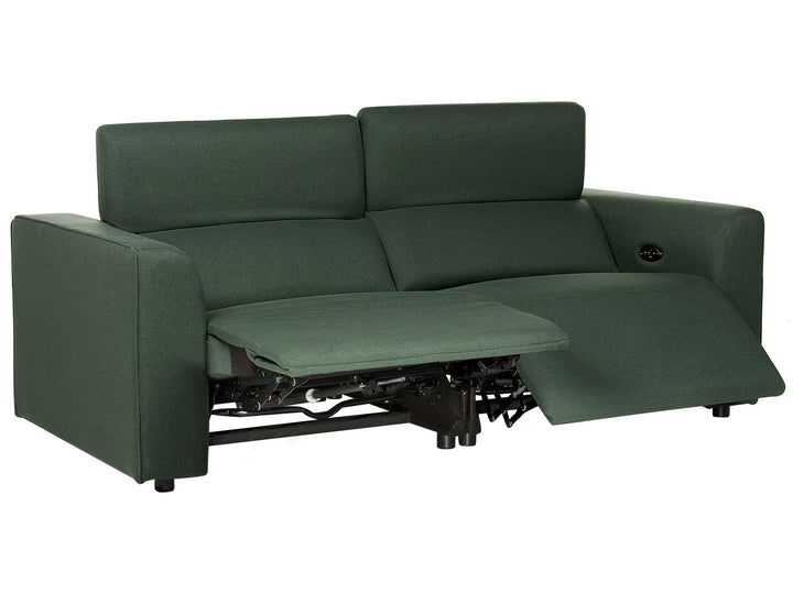 Ulven Fabric Electric Recliner Sofa with USB Port Green