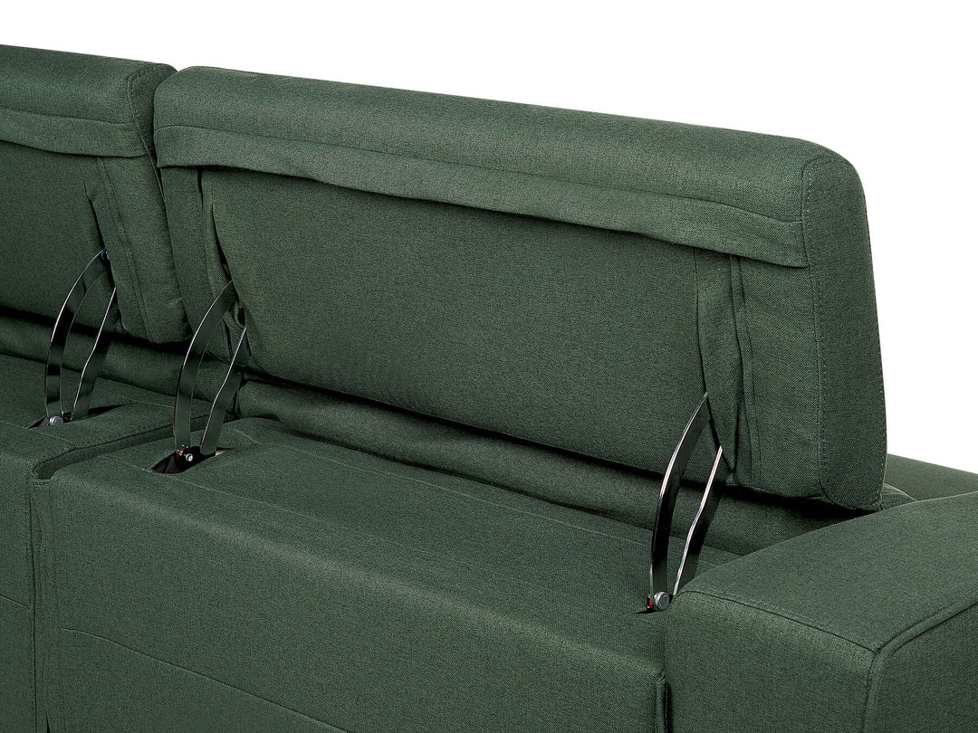 Ulven Fabric Electric Recliner Sofa with USB Port Green