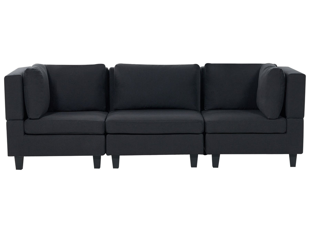 Unstad 3-Seater Modular Fabric Sofa Black