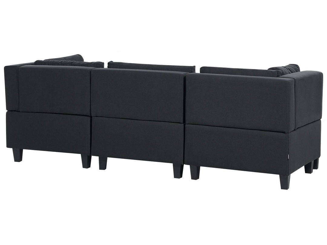 Unstad 3-Seater Modular Fabric Sofa Black