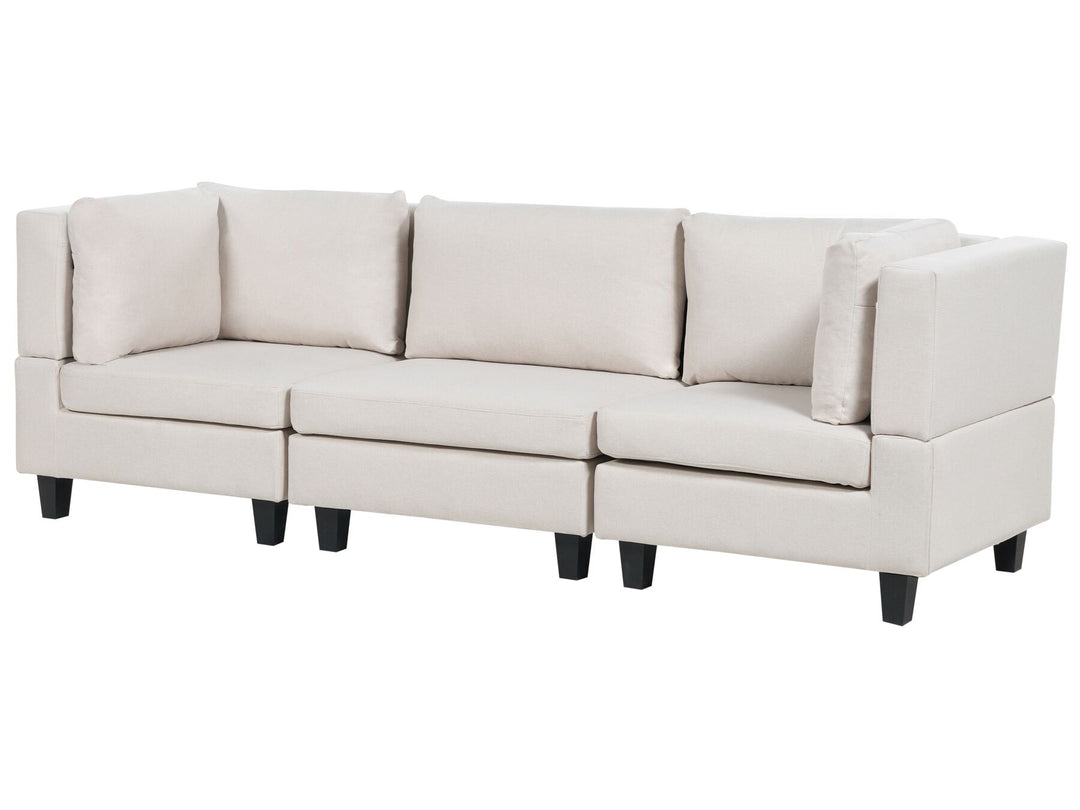 Unstad 3-Seater Modular Fabric Sofa Light Beige