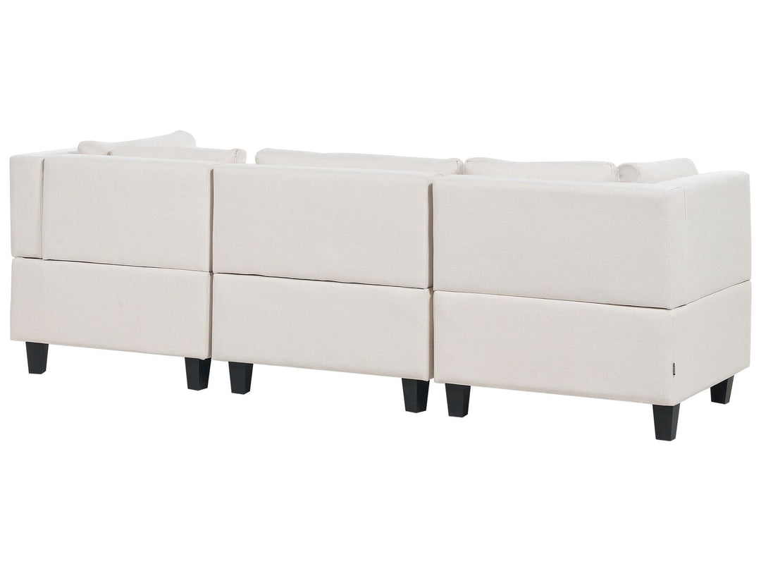 Unstad 3-Seater Modular Fabric Sofa Light Beige