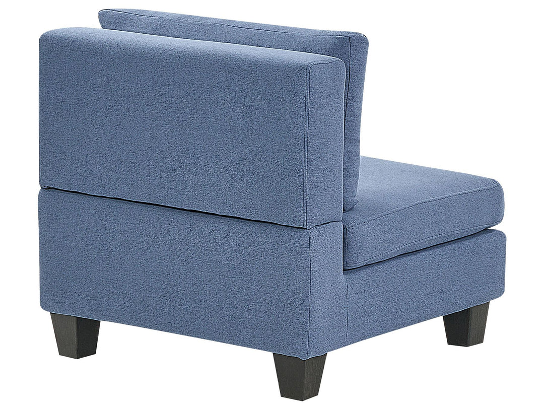 Unstad 3-Seater Modular Fabric Sofa with Ottoman Blue