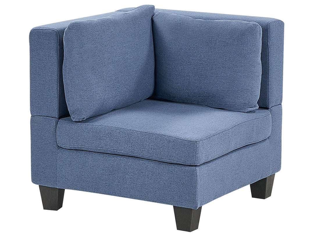 Unstad 3-Seater Modular Fabric Sofa with Ottoman Blue