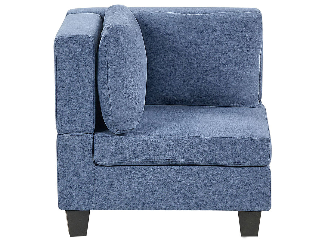 Unstad 3-Seater Modular Fabric Sofa with Ottoman Blue