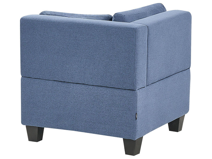 Unstad 3-Seater Modular Fabric Sofa with Ottoman Blue