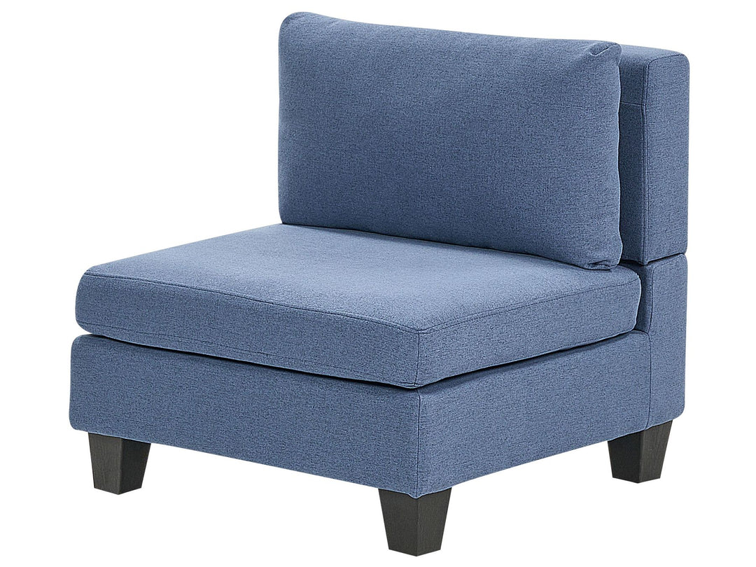 Unstad 3-Seater Modular Fabric Sofa with Ottoman Blue