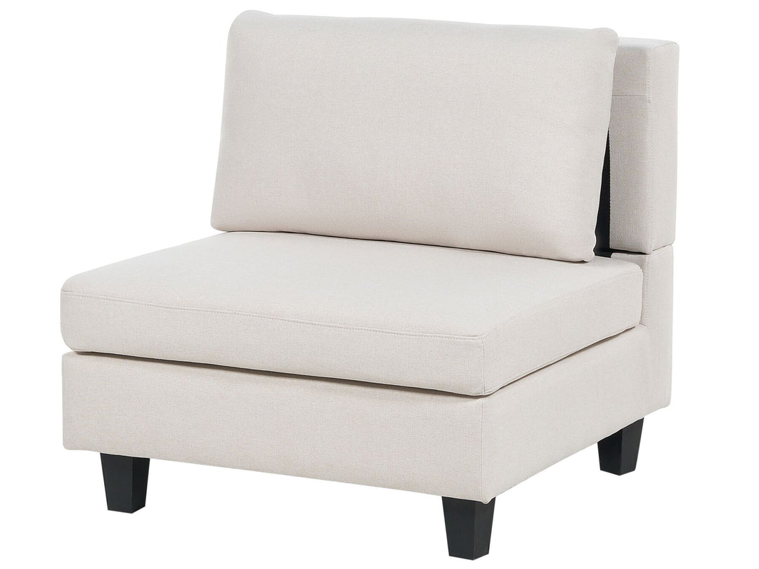 Unstad 3-Seater Modular Fabric Sofa with Ottoman Light Beige