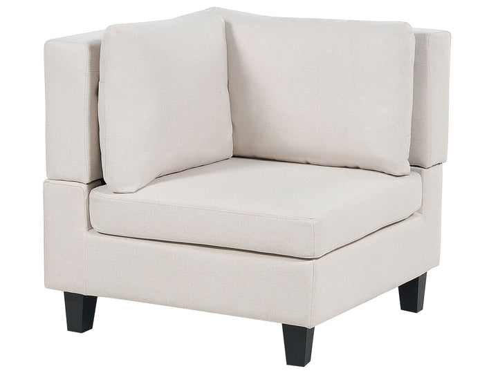 Unstad 3-Seater Modular Fabric Sofa with Ottoman Light Beige