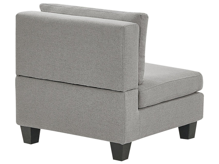 Unstad 3-Seater Modular Fabric Sofa with Ottoman Light Grey