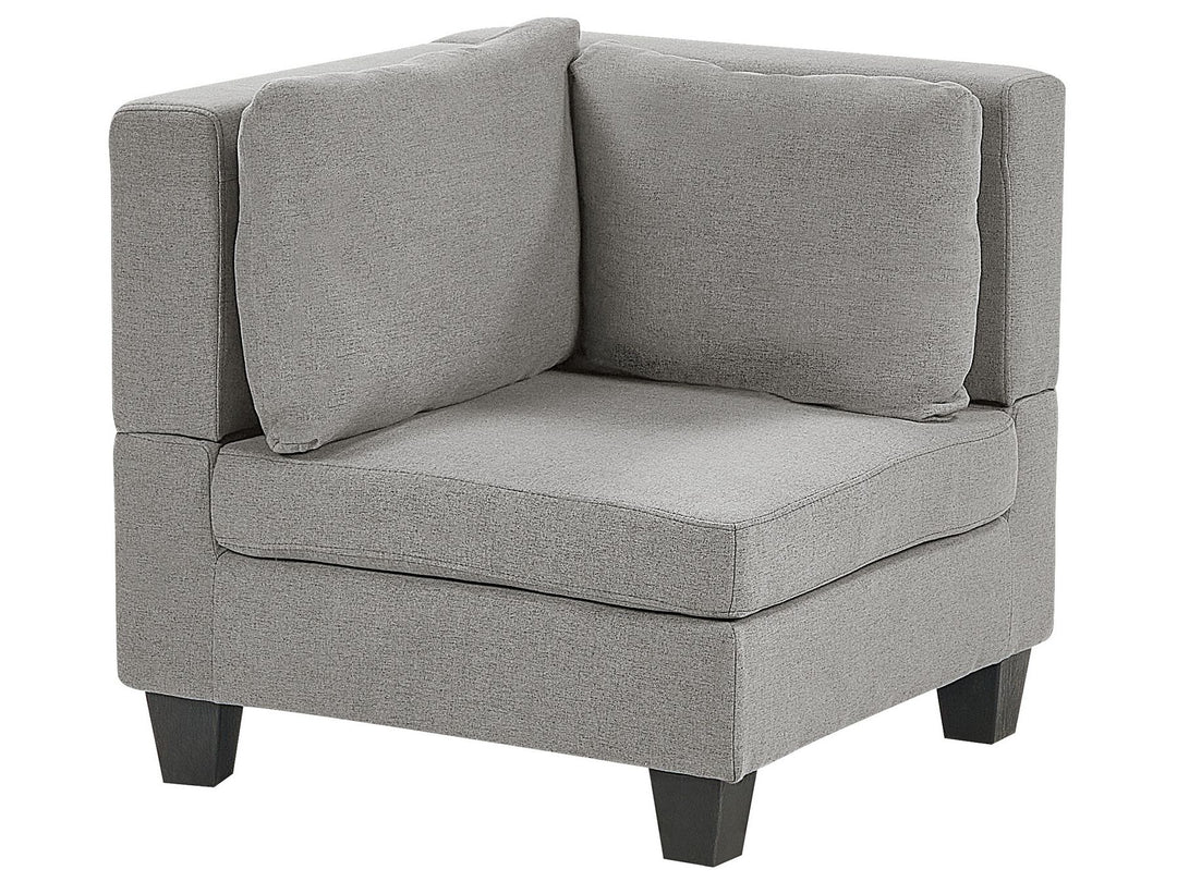 Unstad 3-Seater Modular Fabric Sofa with Ottoman Light Grey