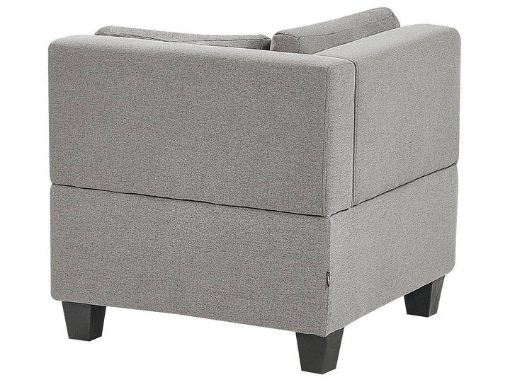 Unstad 3-Seater Modular Fabric Sofa with Ottoman Light Grey