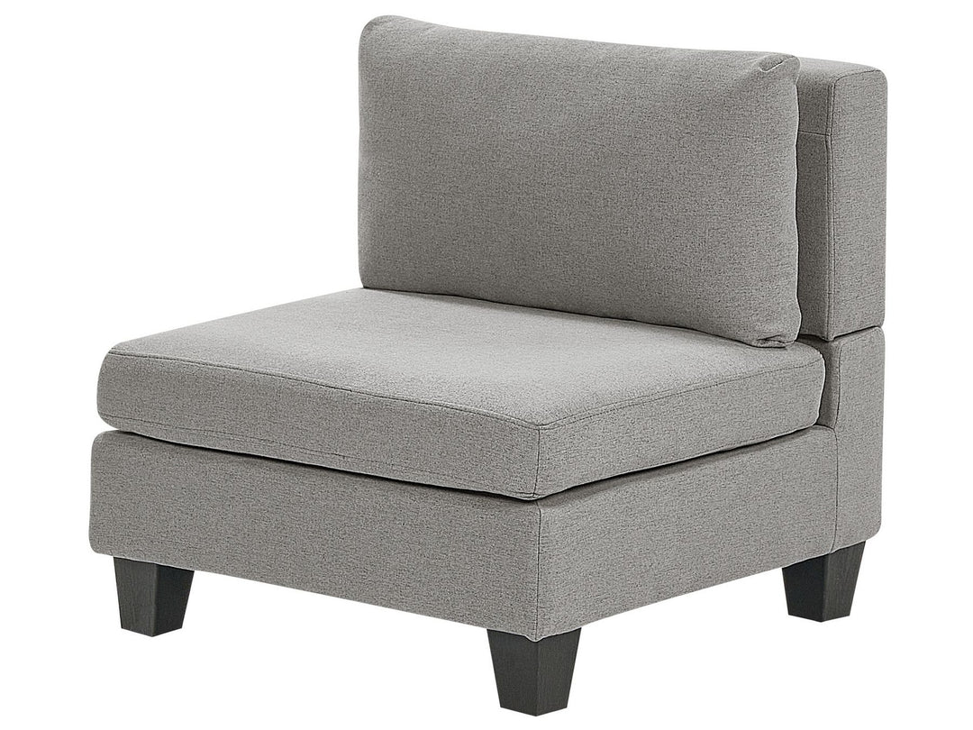 Unstad 3-Seater Modular Fabric Sofa with Ottoman Light Grey