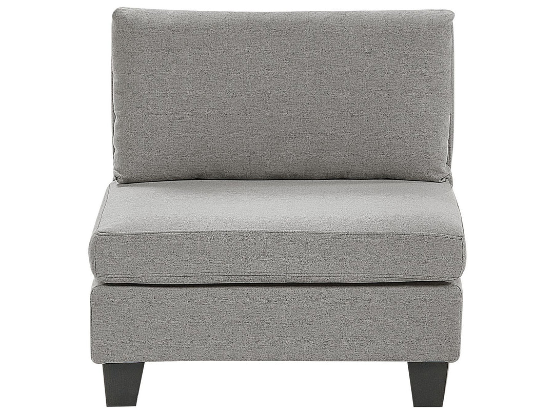 Unstad 3-Seater Modular Fabric Sofa with Ottoman Light Grey