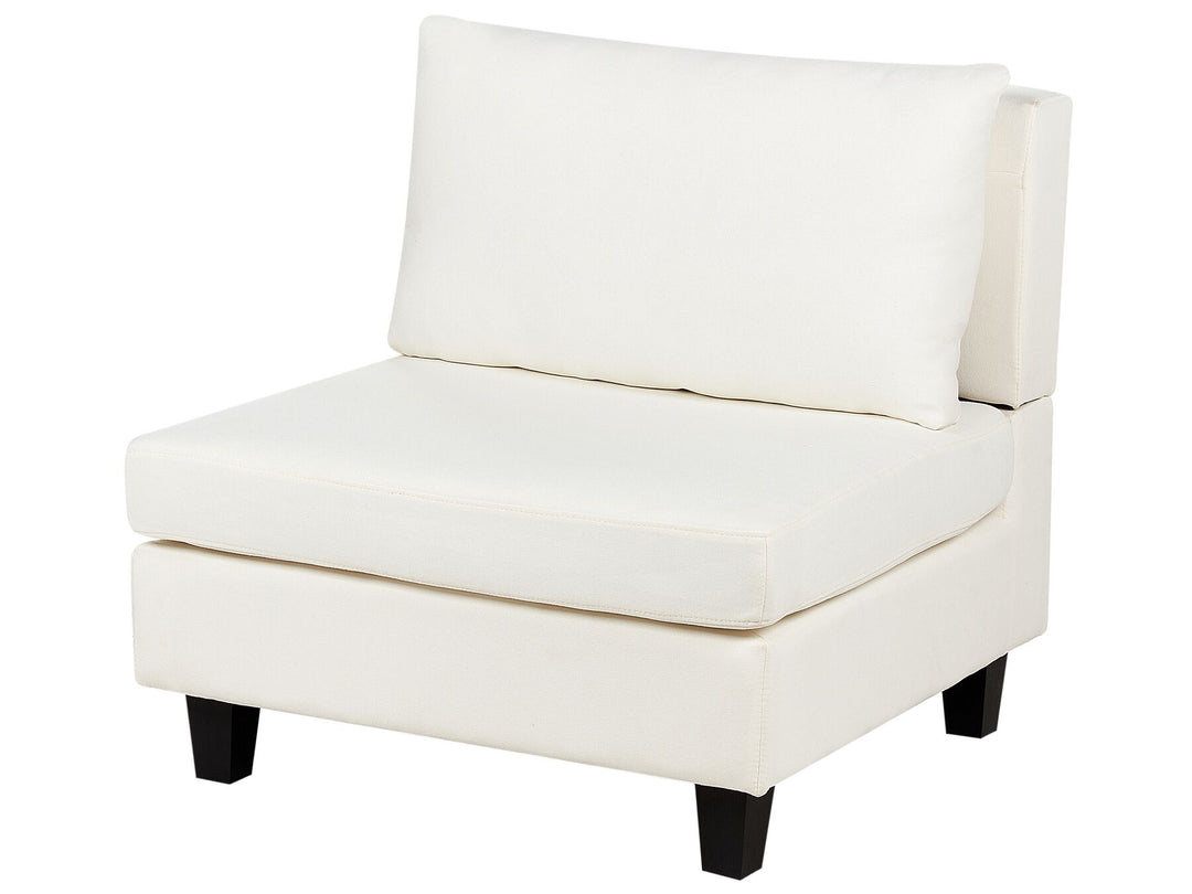 Unstad 3-Seater Modular Fabric Sofa with Ottoman White