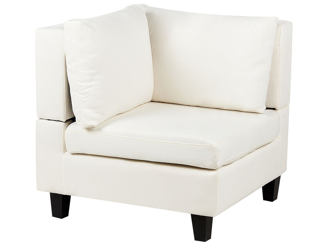 Unstad 3-Seater Modular Fabric Sofa with Ottoman White