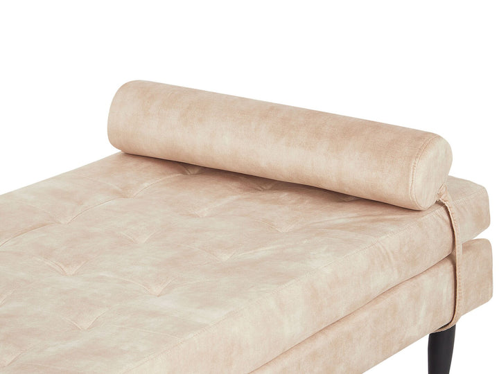 Ussel Velvet Chaise Longue Beige