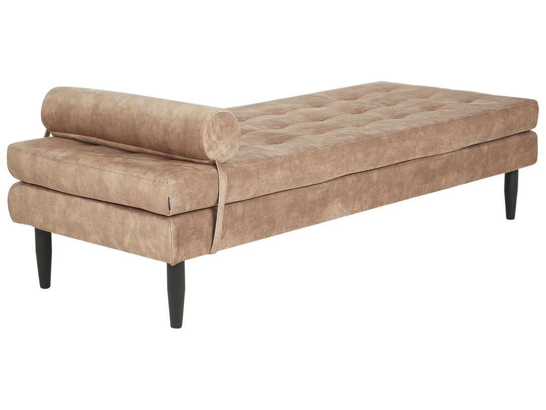 Ussel Velvet Chaise Longue Taupe