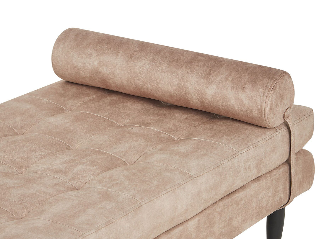 Ussel Velvet Chaise Longue Taupe