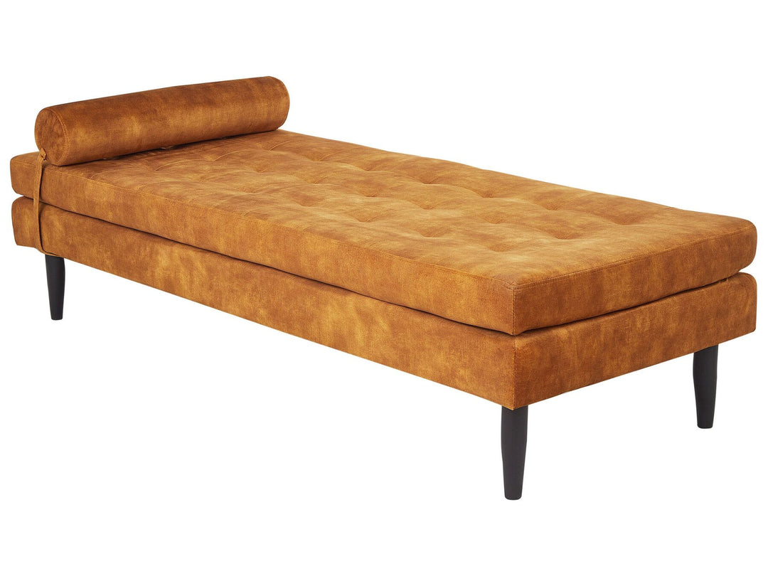 Ussel Velvet Chaise Longue Yellow