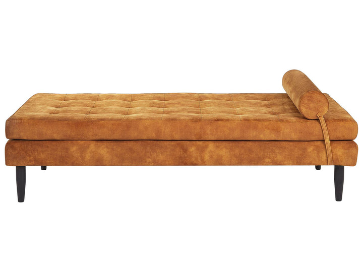 Ussel Velvet Chaise Longue Yellow