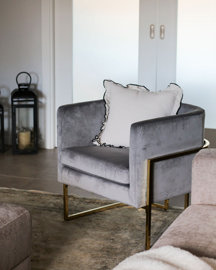 Sirkka Armchair Velvet Grey