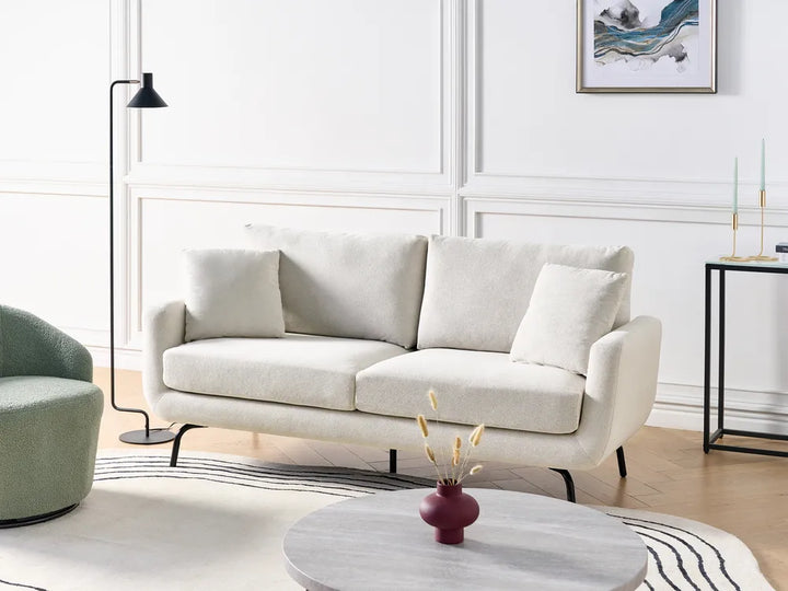 Sofa 3 Seater Fabric Off-White Raimund