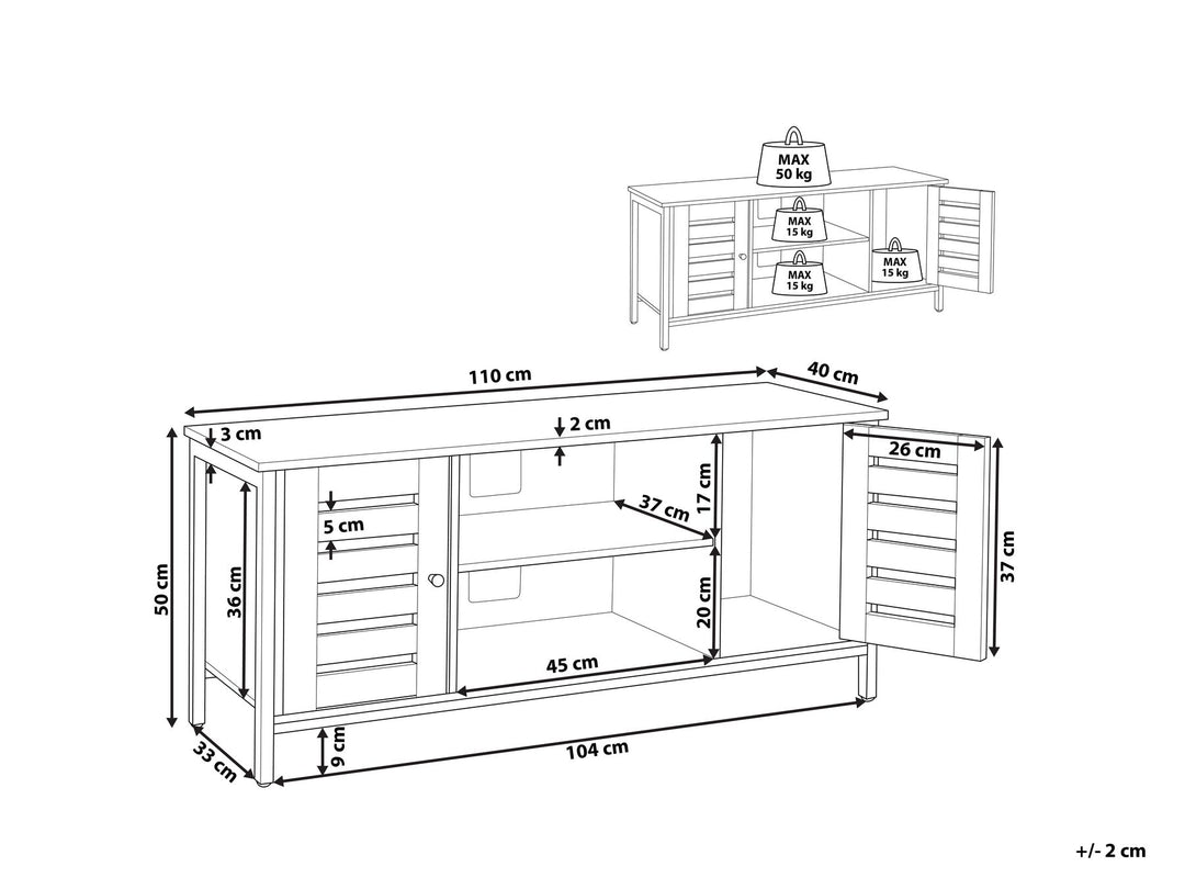 TV Stand Dark Brown Laziza