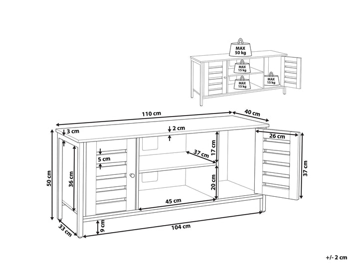 TV Stand Dark Brown Laziza